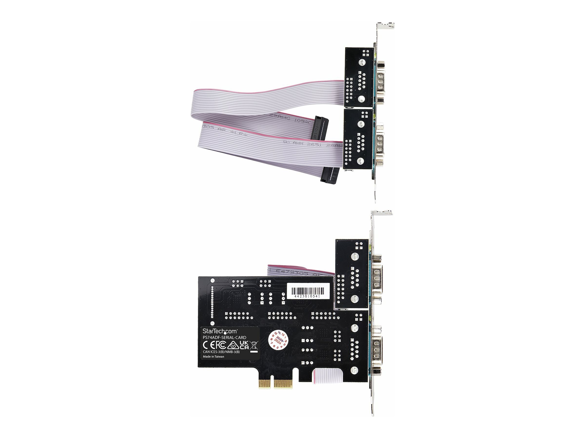 STARTECH.COM 4-Port Serielle PCIe Karte PCI Express zu RS232/RS422/RS485 DB9 Serielle Karte 16C1050 UART ESD Schutz Windows/Linux STARTECH.COM 4-Port Serielle PCIe Karte PCI Express zu RS232/RS422/RS485 DB9 Serielle Karte 16C1050 UART ESD Schutz Windows/Linux