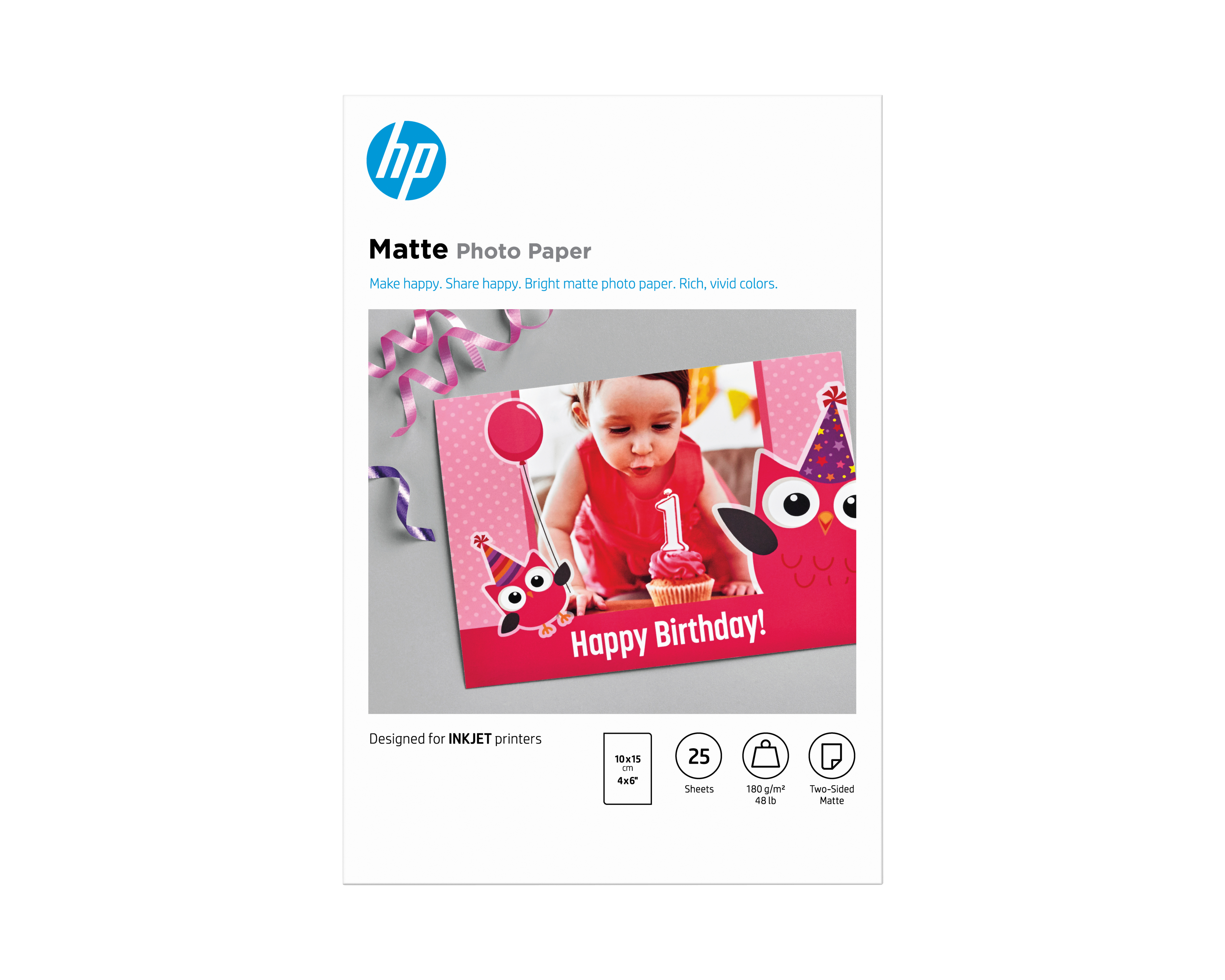 HP Fotopapier 7HF70A 10,0 x 15,0 cm matt 180 gqm 25 Blatt