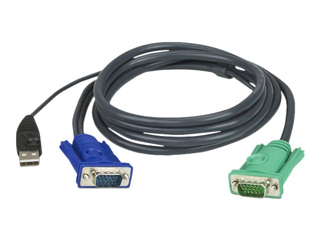 ATEN 2L-5202U KVM-Kabel VGA USB schwarz 1,8m