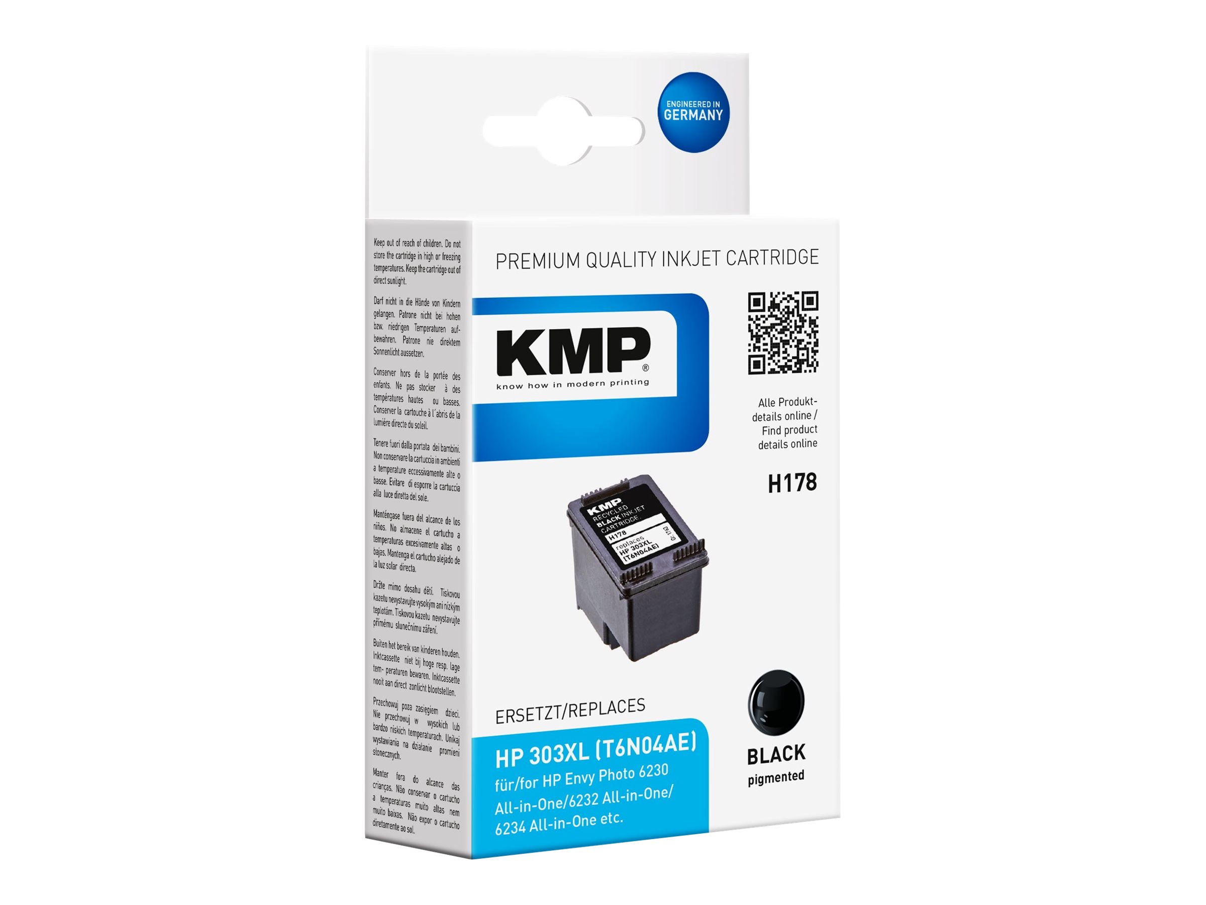 KMP H178 schwarz Druckerpatrone kompatibel zu HP 303XL (T6N04AE) KMP H178 schwarz Druckerpatrone kompatibel zu HP 303XL (T6N04AE)