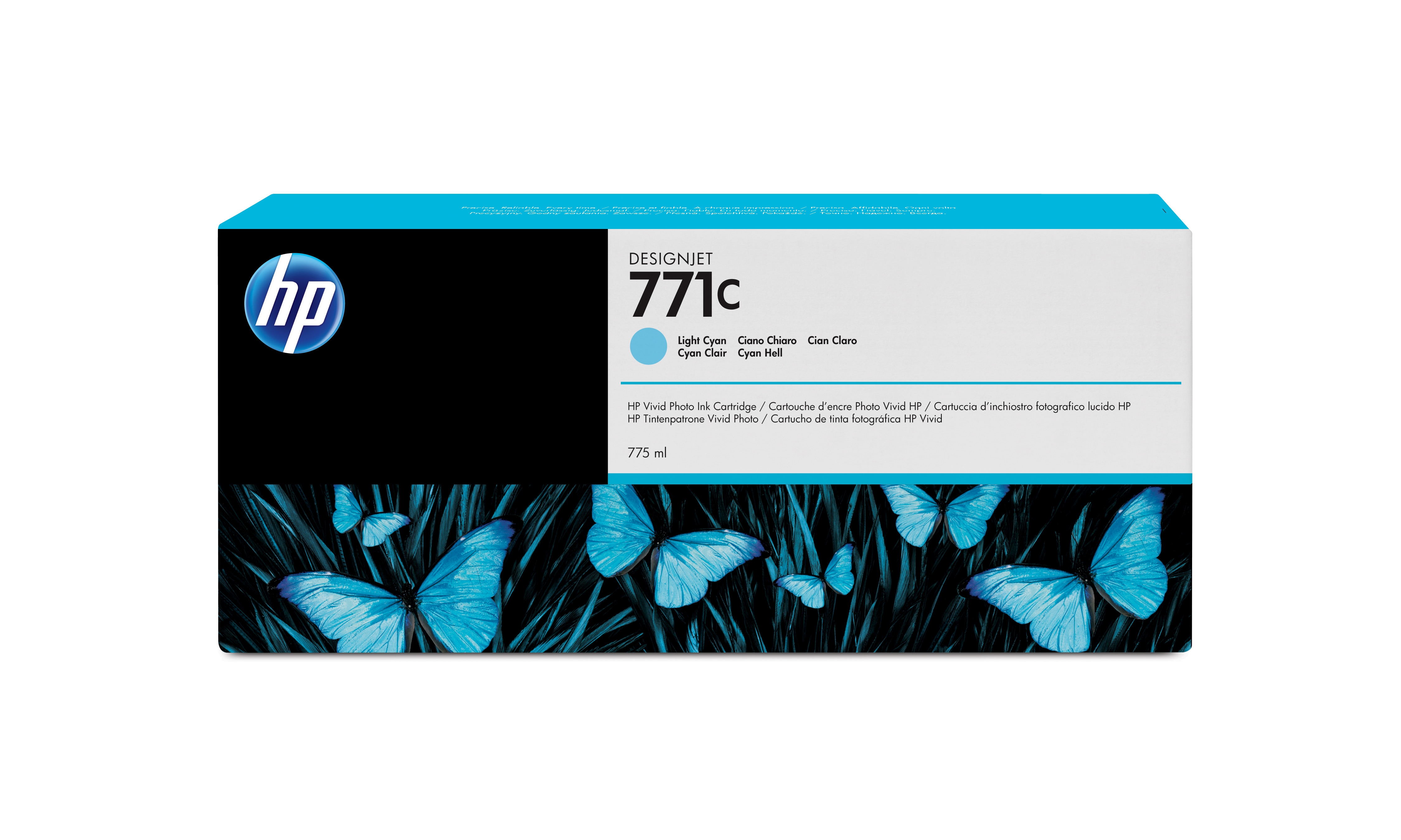 HP Tinte 771C Original Tinte hell cyan Standardkapazitaet 775ml 1erPack