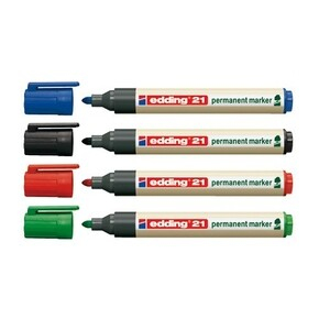 edding 21 EcoLine Permanentmarker schwarz 1,5 - 3,0 mm, 10 St.
