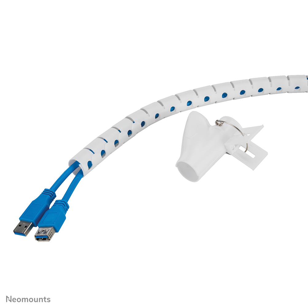 NewStar Kabelspirale 200x1,5cm 1-4 Kabel Weiß