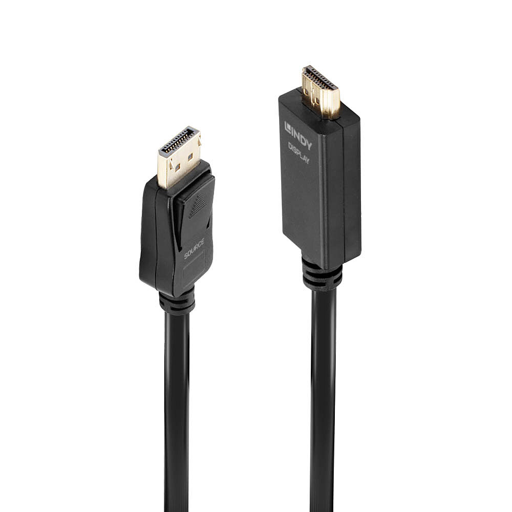 LINDY Kabel DisplayPort/HDMI 4K30 DP: passiv 3m DP Stecker an HDMI Stecker