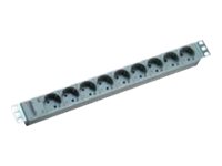 Bachmann 19"-Steckdosenleiste ALU 1HE, 9-fach 35°, grau, 2,0m, ohne Schalter Bachmann 19"-Steckdosenleiste ALU 1HE, 9-fach 35°, grau, 2,0m, ohne Schalter