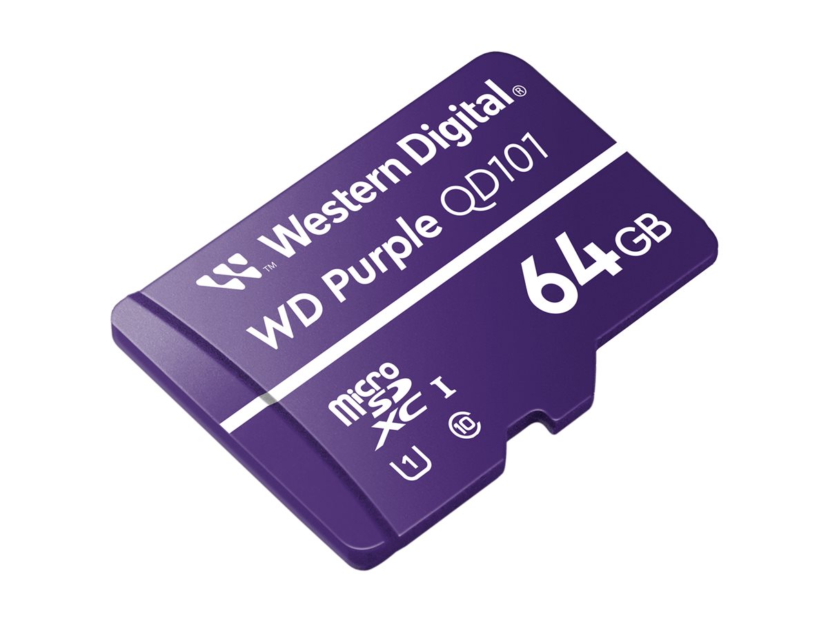 WD Purple 64GB Surveillance microSD XC Class - 10 UHS 1