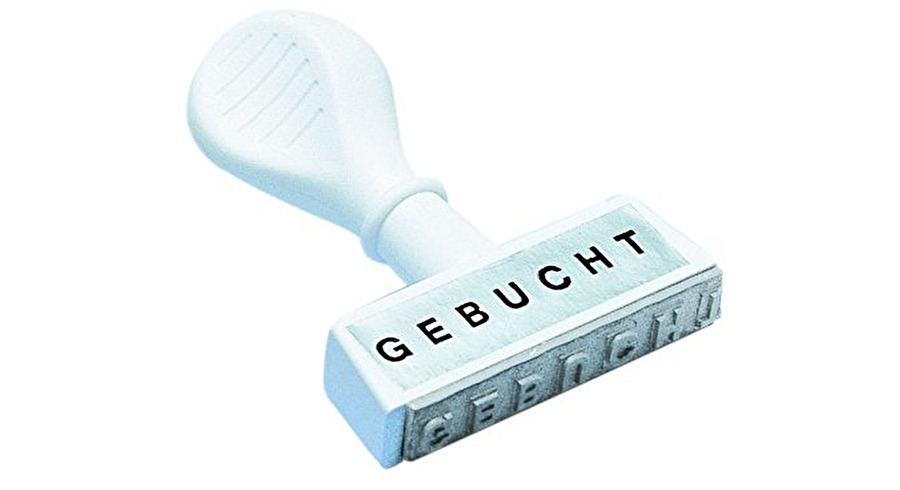 WEDO Textstempel Gebucht ohne Logo, 1 St