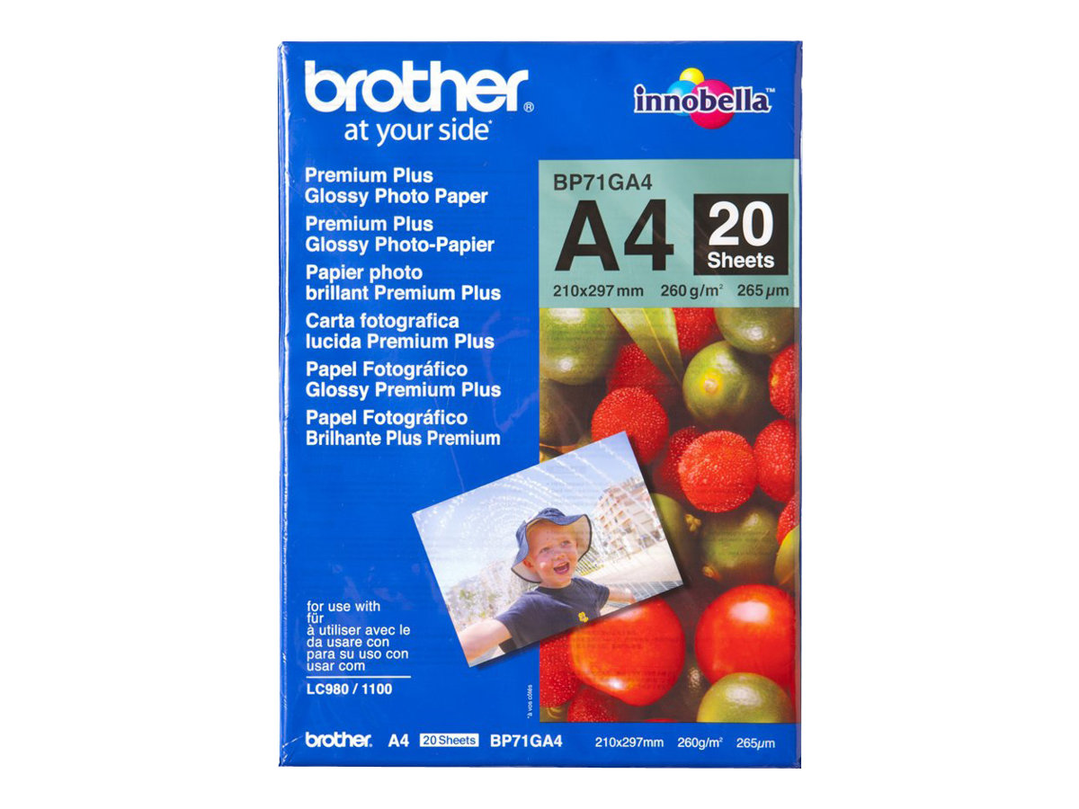 Brother Fotopapier A4 20 Blatt (bis 6000 dpi) 260g/m²