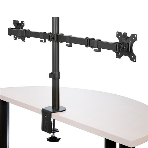 STARTECHCOM Desk Mount Dual Monitor Arm Articulating Premium Desk Clamp Grommet Hole Mount for up to 27inch VESA Monitors
