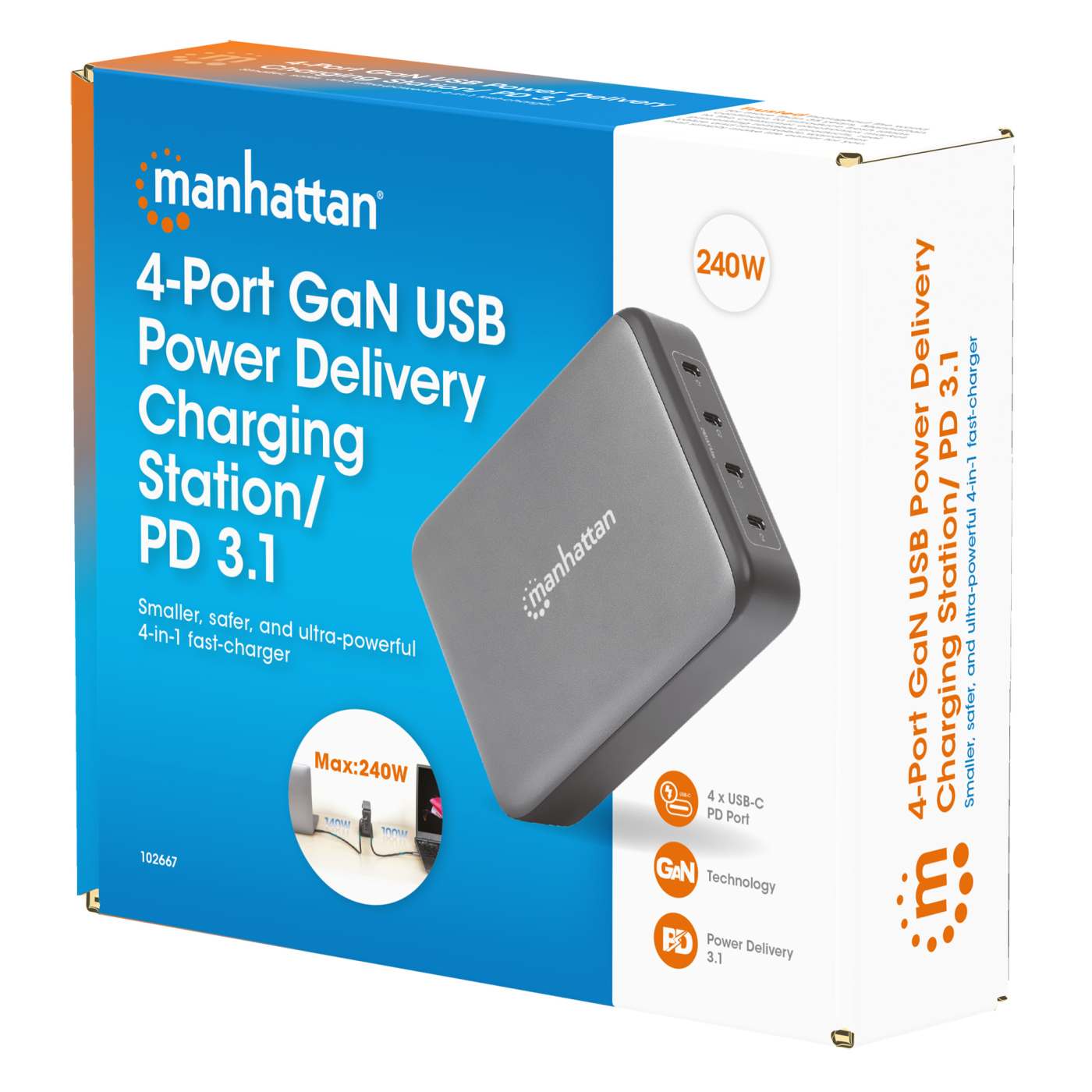 Manhattan Power Delivery-Ladestation GaN 240W