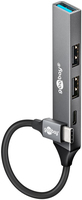 goobay USBHub Slim 4fach grau