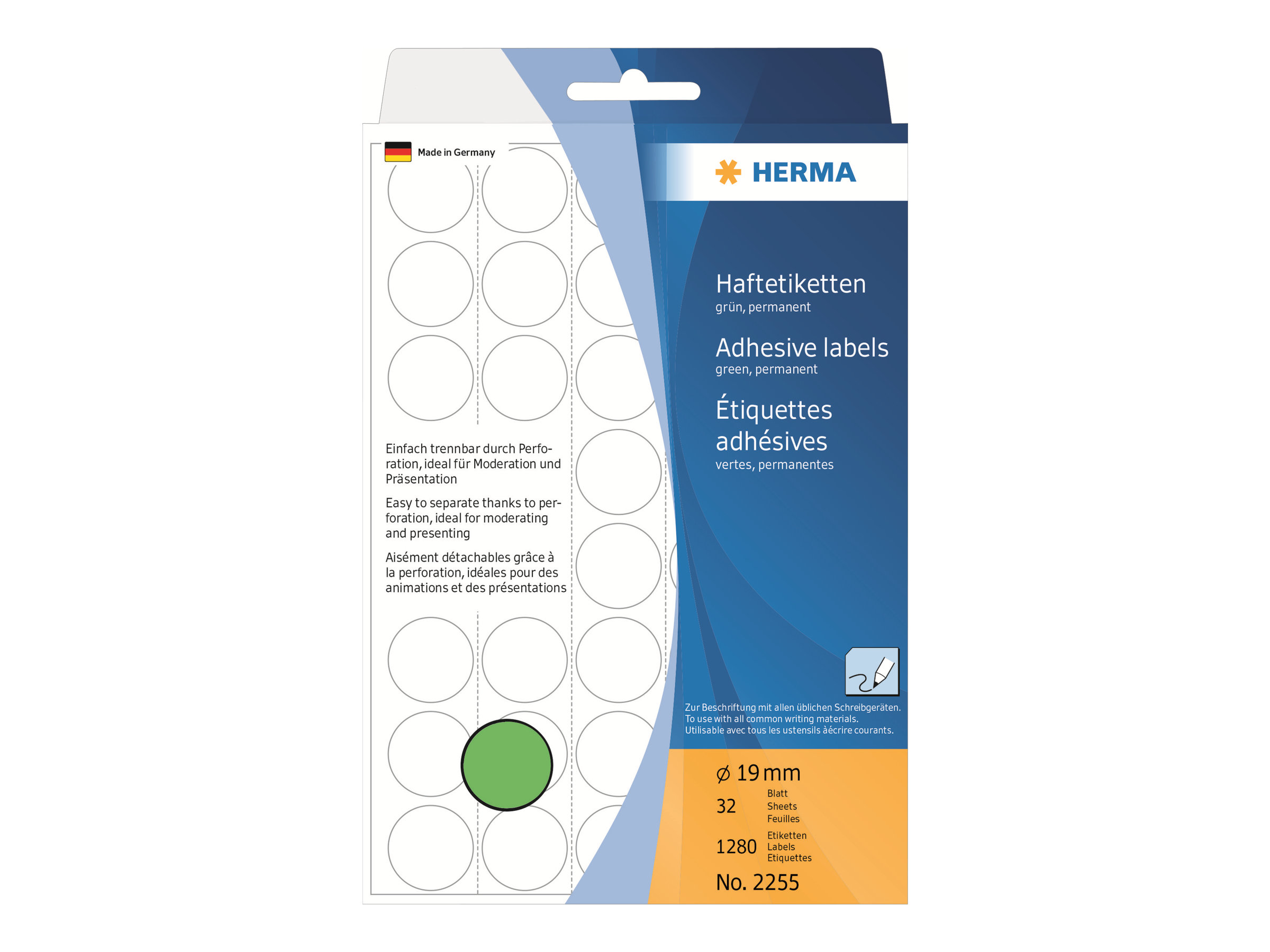 HERMA Klebepunkte 2255 gruen Ø 19,0 mm, 1.280 St. HERMA Klebepunkte 2255 gruen Ø 19,0 mm, 1.280 St.