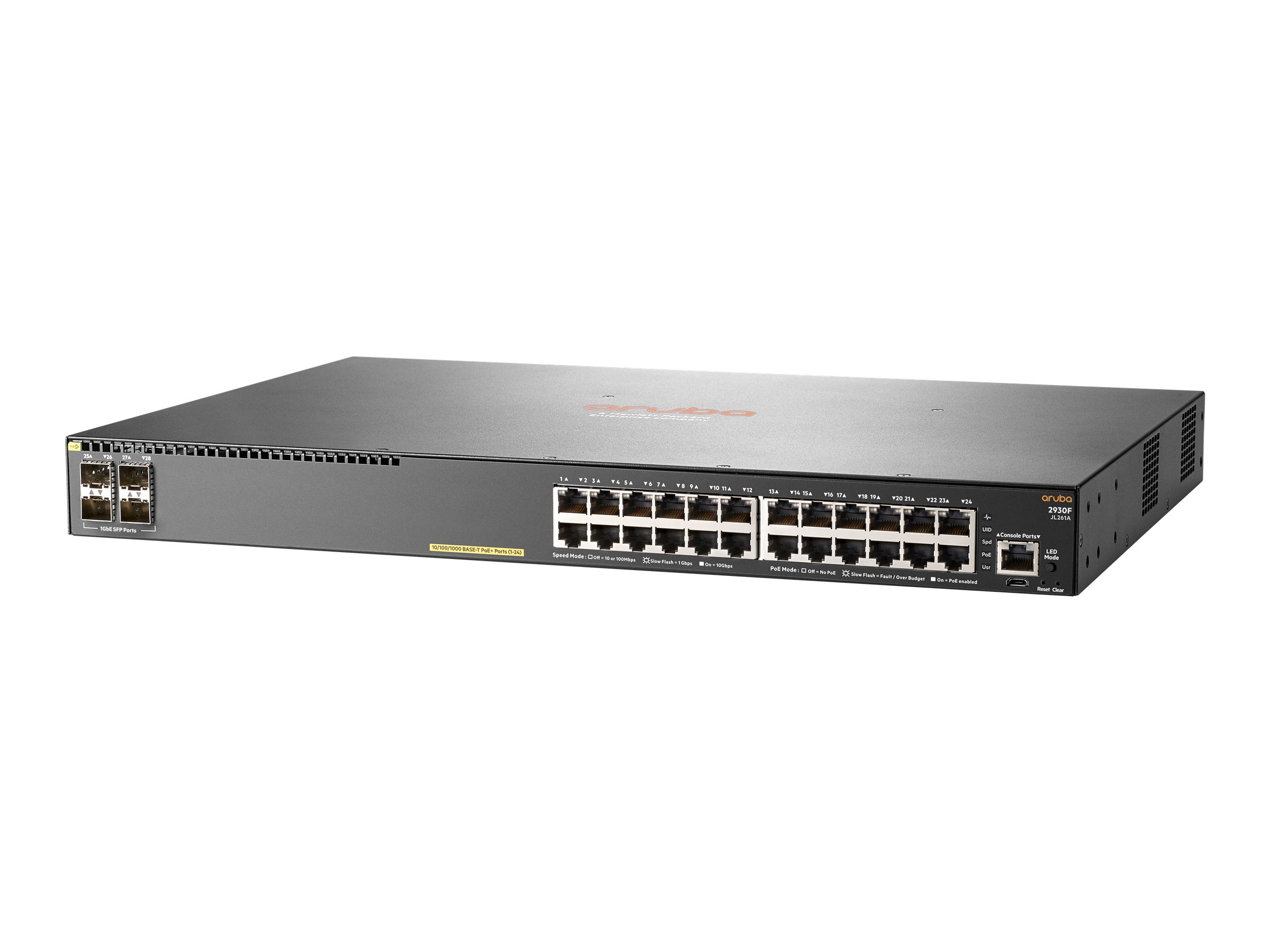 HPE Aruba 2930F 24G PoE+ 4SFP Switch Europe English