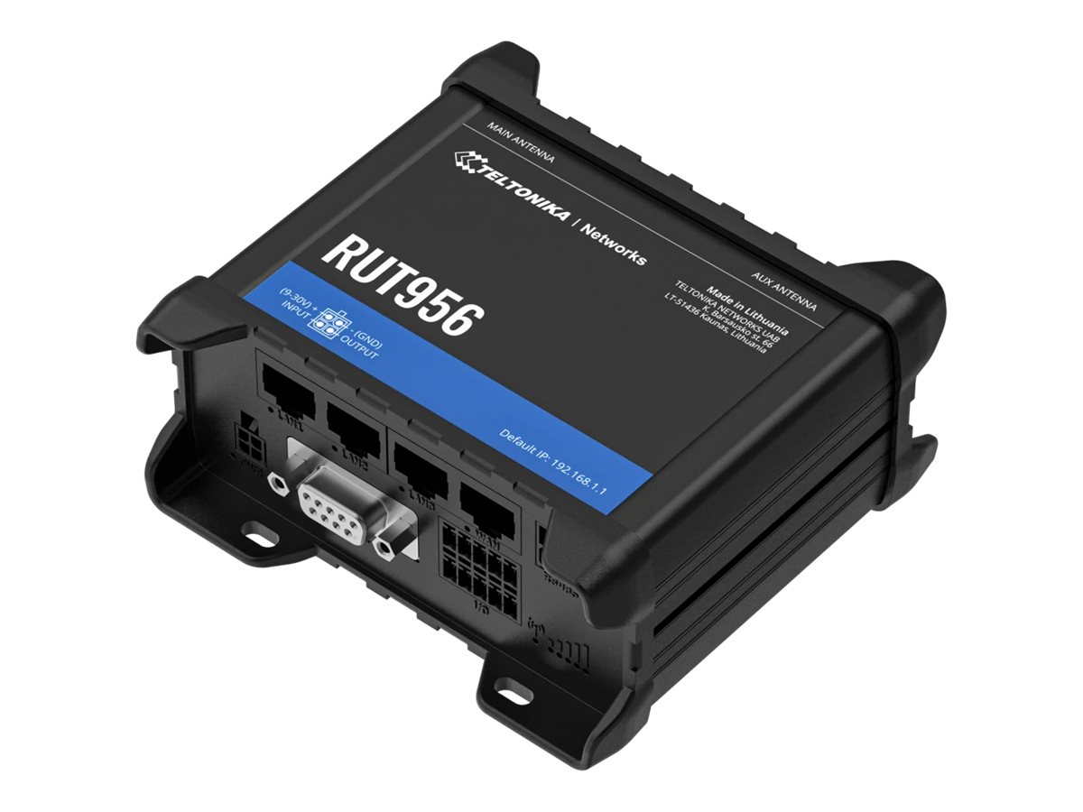 TELTONIKA NETWORKS RUT956 DUAL SIM 4G/LTE/GNSS RS232/RS485 GLOBAL WiFi Router TELTONIKA NETWORKS RUT956 DUAL SIM 4G/LTE/GNSS RS232/RS485 GLOBAL WiFi Router