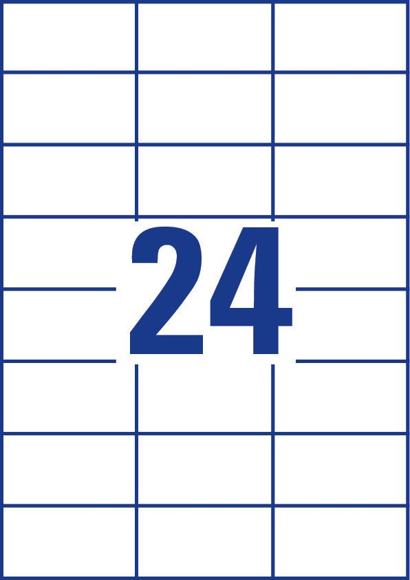 2.400 AVERY Zweckform Etiketten 3474 weiss 70,0 x 37,0 mm