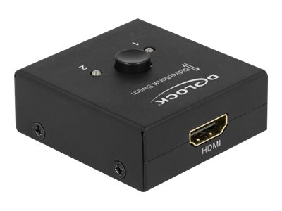 Delock HDMI 2 1 Umschalter bidirektional 4K 60 Hz kompakt