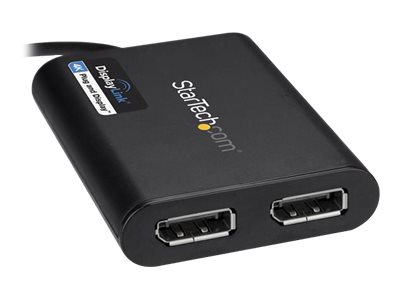 Adapter USB30 ST 2x DisplayPort BU 4K 60Hz 30cm StarTechcom Black