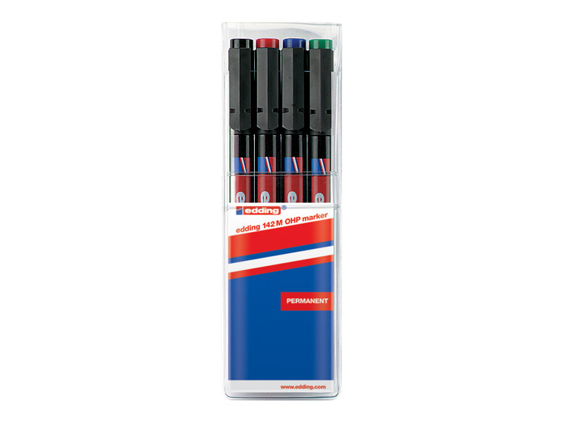 edding 142 Folienstifte-Set farbsortiert permanent 4 St. edding 142 Folienstifte-Set farbsortiert permanent 4 St.