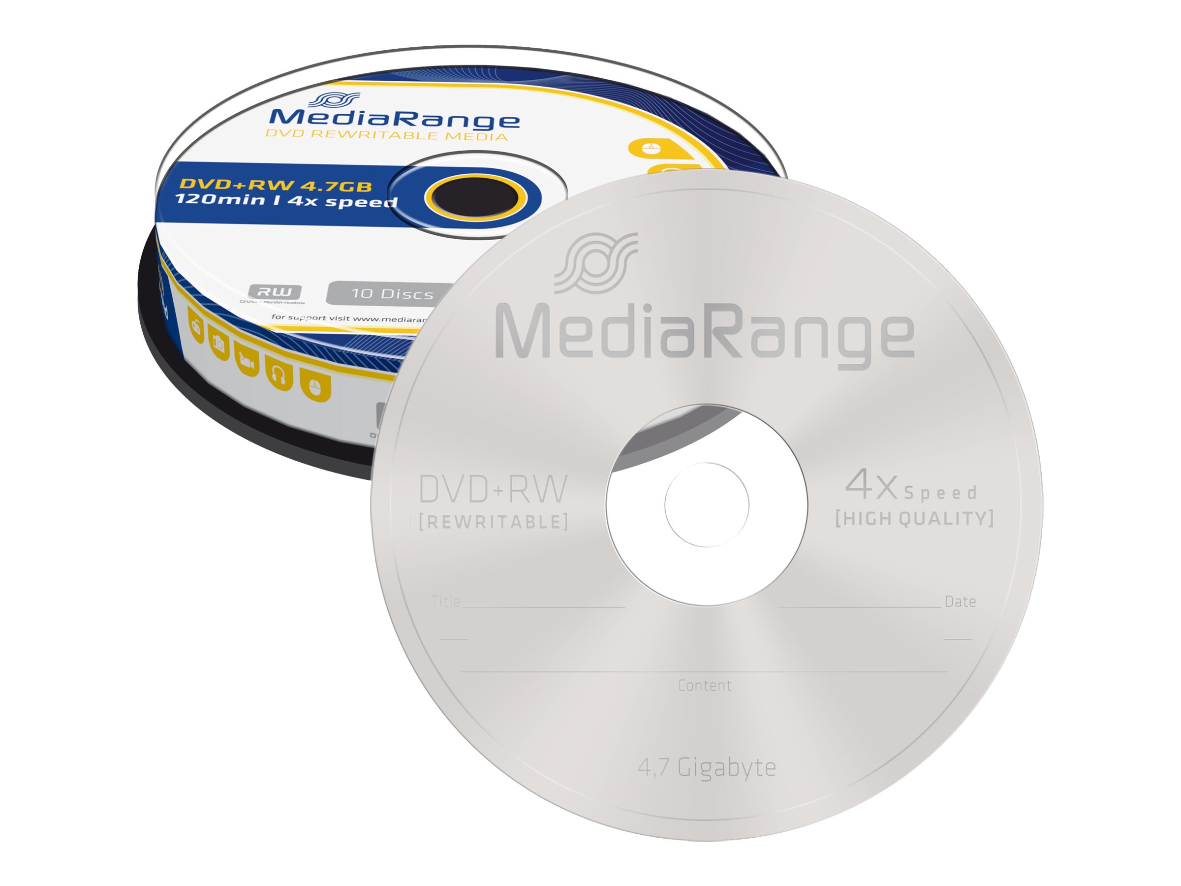 MEDIARANGE DVD+RW 4.7GB 4x (10) CB