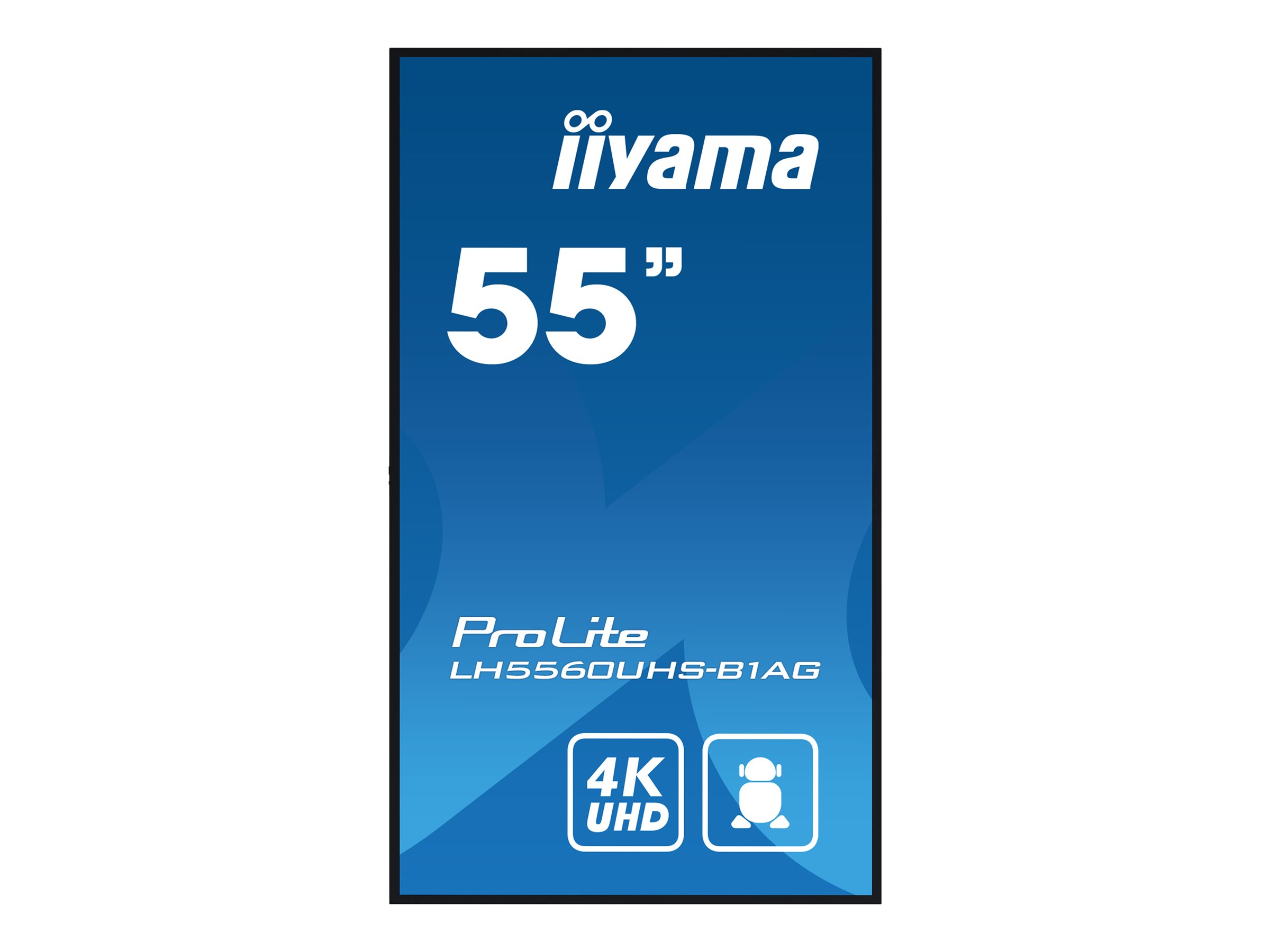IIYAMA LH5560UHS-B1AG 139,7cm 55Zoll 3840x2160 UHD VA panel Haze 25perc 500cd/m Landscape and Portrait Wallmount Included IIYAMA LH5560UHS-B1AG 139,7cm 55Zoll 3840x2160 UHD VA panel Haze 25perc 500cd/m Landscape and Portrait Wallmount Included