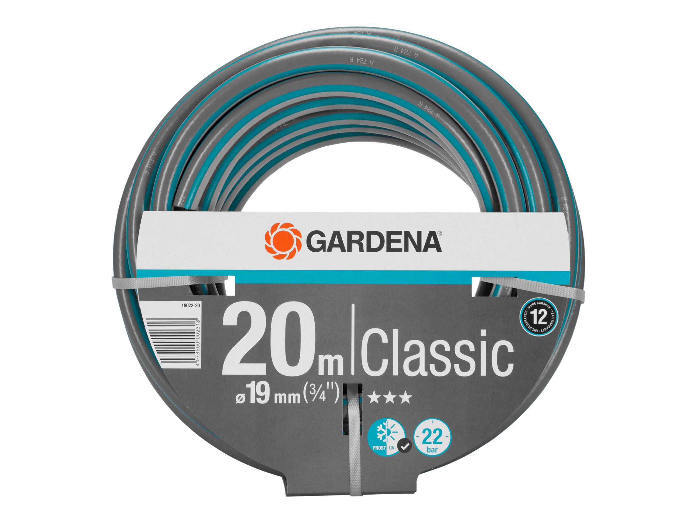 Gardena Classic Schlauch, 19 mm, 3/4 Zoll 20 m ohne Systemteile