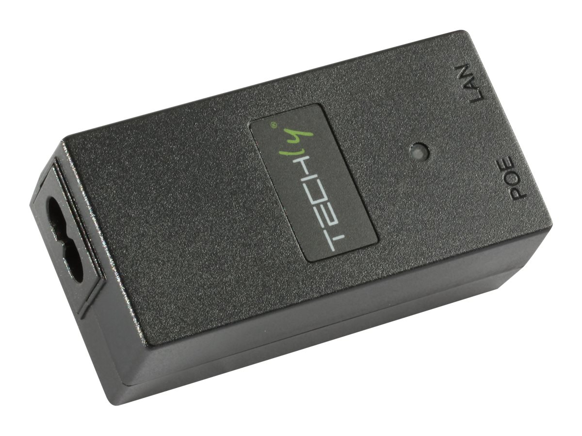 TECHLY PoE Injector Injektor 1 Port 48 V DC IEEE 8023af kompatibel Class 3 PoE 15 Watt 10100