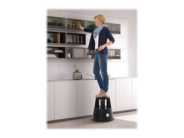 WEDO Rollhocker Step schwarz Kunststoff WEDO Rollhocker Step schwarz Kunststoff