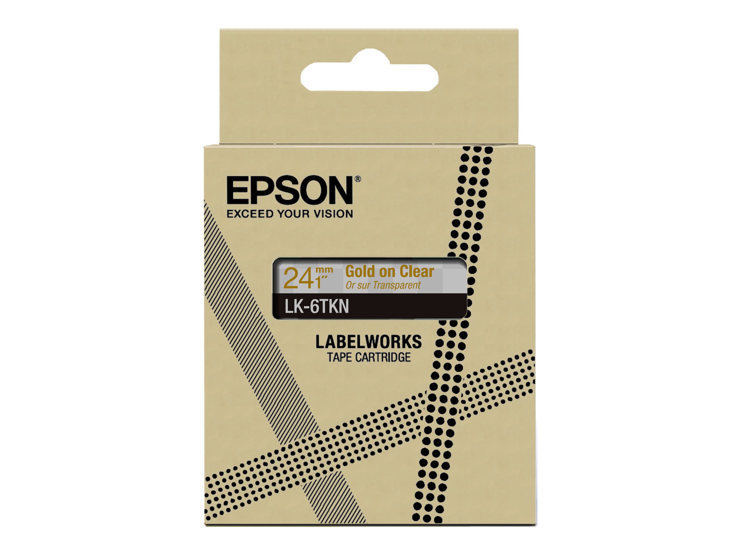 EPSON Schriftband LK LK-6TKN C53S672098, 24 mm gold auf transparent EPSON Schriftband LK LK-6TKN C53S672098, 24 mm gold auf transparent