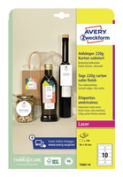 AVERY Zweckform Haengeetiketten weiss 90,0 x 50,0 mm blanko, 100 St. AVERY Zweckform Haengeetiketten weiss 90,0 x 50,0 mm blanko, 100 St.