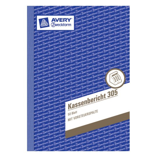 AVERY Zweckform Kassenbericht Formularbuch 305