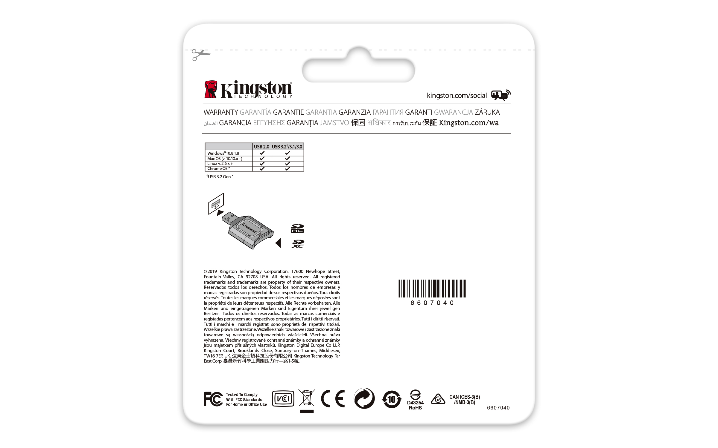 KINGSTON MobileLite Plus USB 31 SDHCSDXC UHSII Card Reader