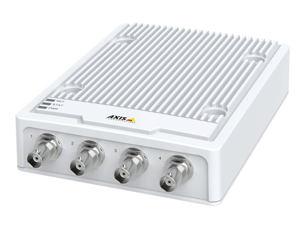 AXIS M7104 VIDEO ENCODER mit vier Kanälen und Zipstream Volle Bildrate in allen Auflösungen Zipstream mit Unterstützung für H.264/H.265 Signierte Firmware und sicheres Hochfahren Erweiterte Analysemöglichkeiten Unterstützt PoE und PTZ