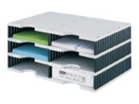 styro Sortierstation Styrodoc grau/blau mit 6 Faecher styro Sortierstation Styrodoc grau/blau mit 6 Faecher
