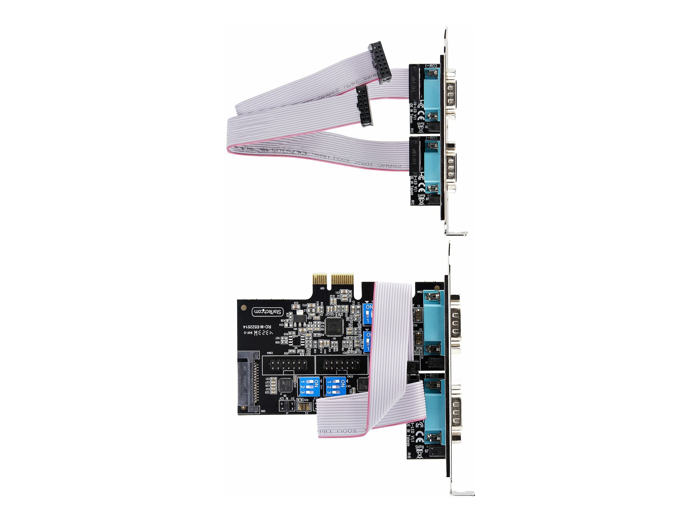 STARTECH.COM 4-Port Serielle PCIe Karte PCI Express zu RS232/RS422/RS485 DB9 Serielle Karte 16C1050 UART ESD Schutz Windows/Linux STARTECH.COM 4-Port Serielle PCIe Karte PCI Express zu RS232/RS422/RS485 DB9 Serielle Karte 16C1050 UART ESD Schutz Windows/Linux