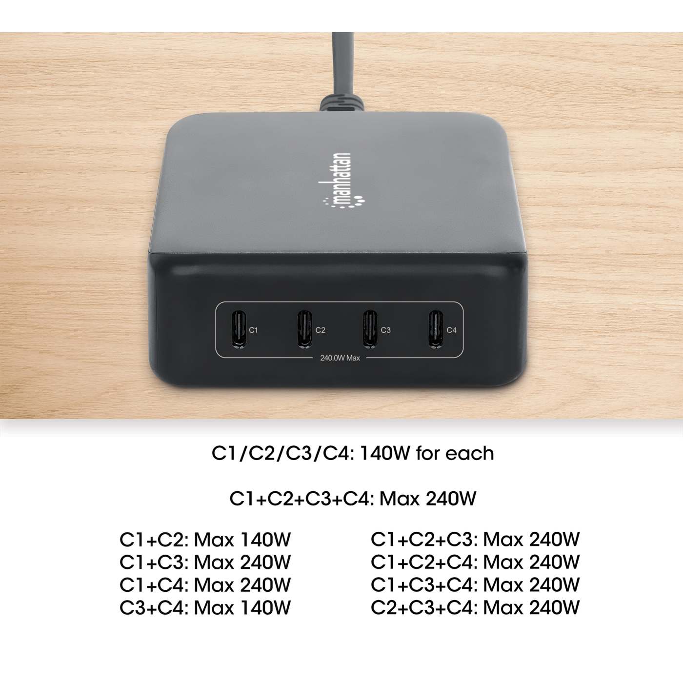 Manhattan Power Delivery-Ladestation GaN 240W