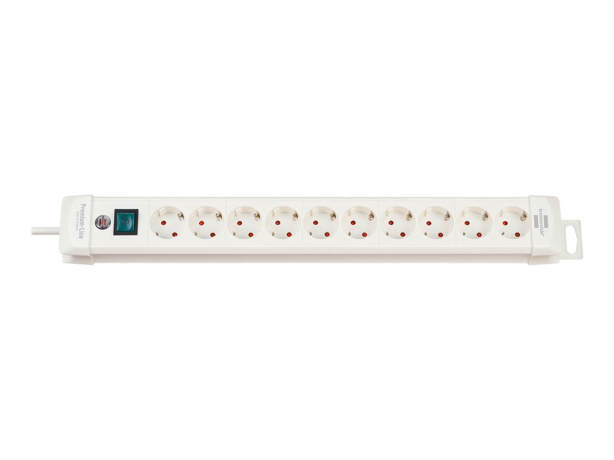 brennenstuhl Premium-Line 10-fach Steckdosenleiste mit Schalter 3,0 m weià brennenstuhl Premium-Line 10-fach Steckdosenleiste mit Schalter 3,0 m weiÃ