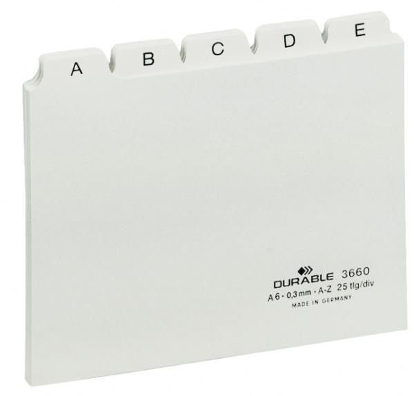 DURABLE Karteikartenregister A-Z weiss