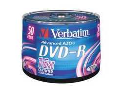 DVD-R  Verbatim 4,7GB 50pcs Spin.SR sil.  16x