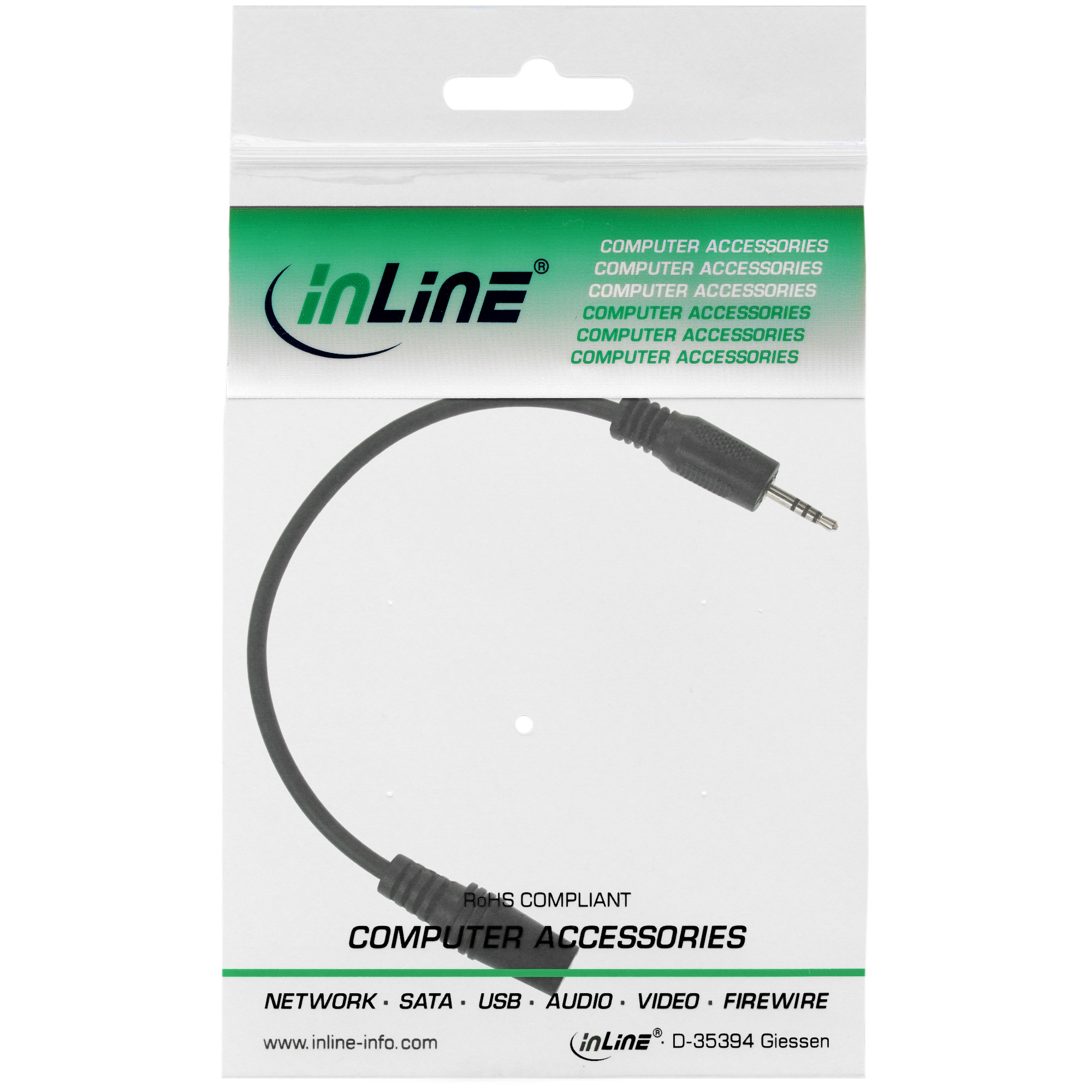INLINE Klinken Adapterkabel 4pol. 2.5mm Stecker / 4pol. 3.5mm Buchse 5m INLINE Klinken Adapterkabel 4pol. 2.5mm Stecker / 4pol. 3.5mm Buchse 5m