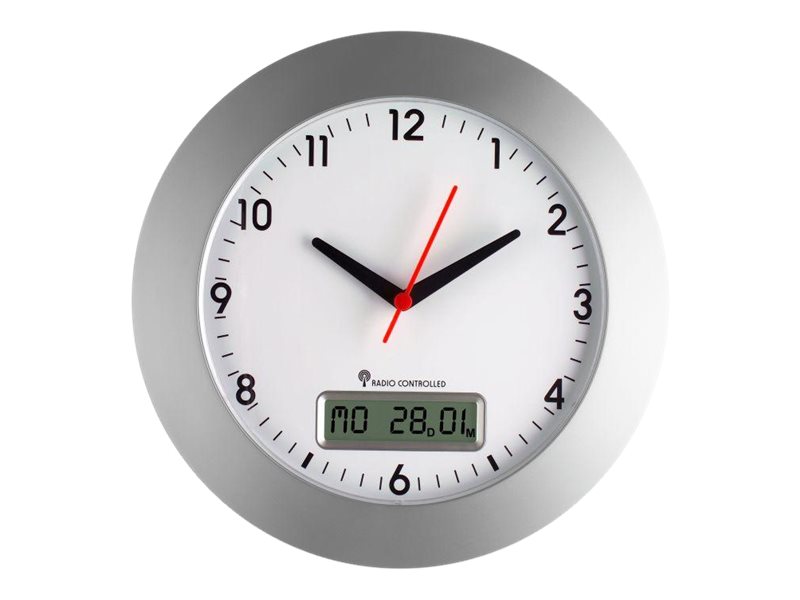TFA® Funkwanduhr 98.1092 weiss silber Kunststoff, Ø 30,0 cm TFA® Funkwanduhr 98.1092 weiss silber Kunststoff, Ø 30,0 cm
