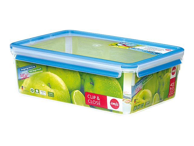 emsa Frischhaltedose CLIP & CLOSE 11,1 cm hoch transparent 5,4 l, 1 St. emsa Frischhaltedose CLIP & CLOSE 11,1 cm hoch transparent 5,4 l, 1 St.