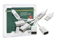 DIGITUS USBHub 4Port 204xA20 integr Kabel weiss