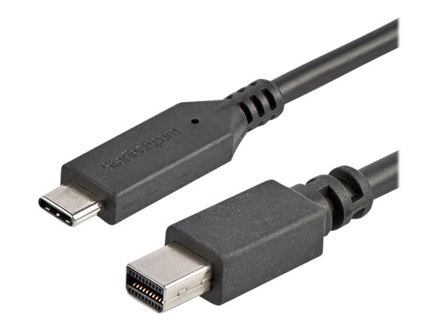 StarTech.com 1,8m USB-C auf Mini DisplayPort Kabel - USB C zu mDP Kabel - 4K 60Hz - Schwarz - externer Videoadapter - STM32F072CBU6 - Schwarz