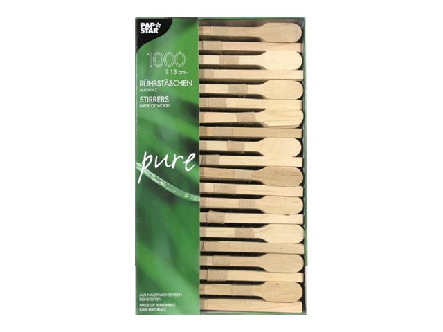 PAPSTAR Einweg-Ruehrstaebchen pure, Holz, 1.000 St. PAPSTAR Einweg-Ruehrstaebchen pure, Holz, 1.000 St.