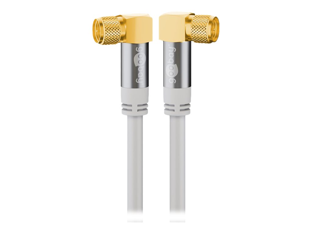 goobay FStecker SATKabel 1,0 m weiß, 1 St