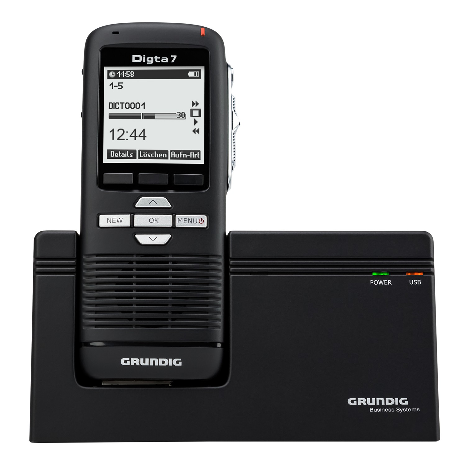 GRUNDIG Digta 7 Standalone Kit digitales DiktiergeraetSet 2 GB