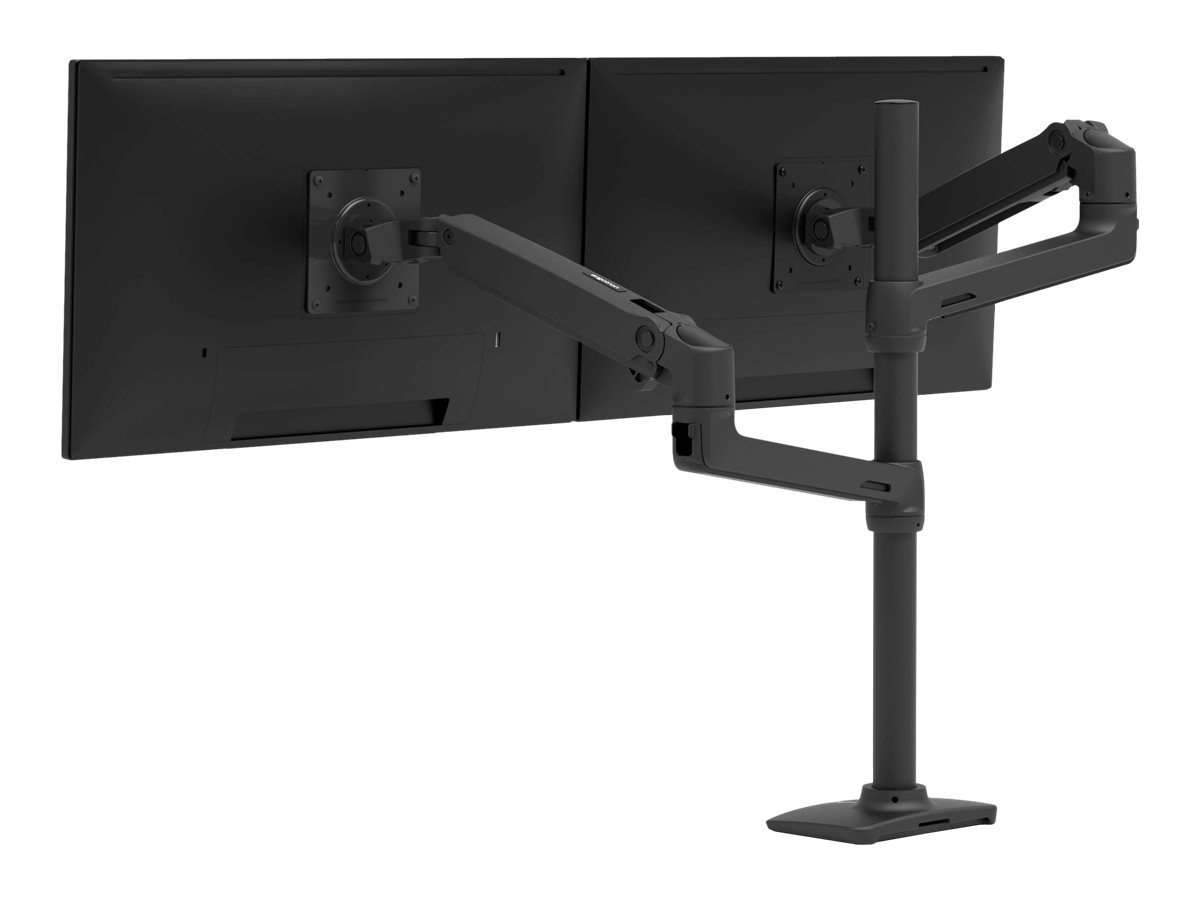 ERGOTRON LX, Mounting kit, tall, pole, dual, stacking, arm, for, 2, LCD, displays, matte, black, size, 40inch, desk-mountable