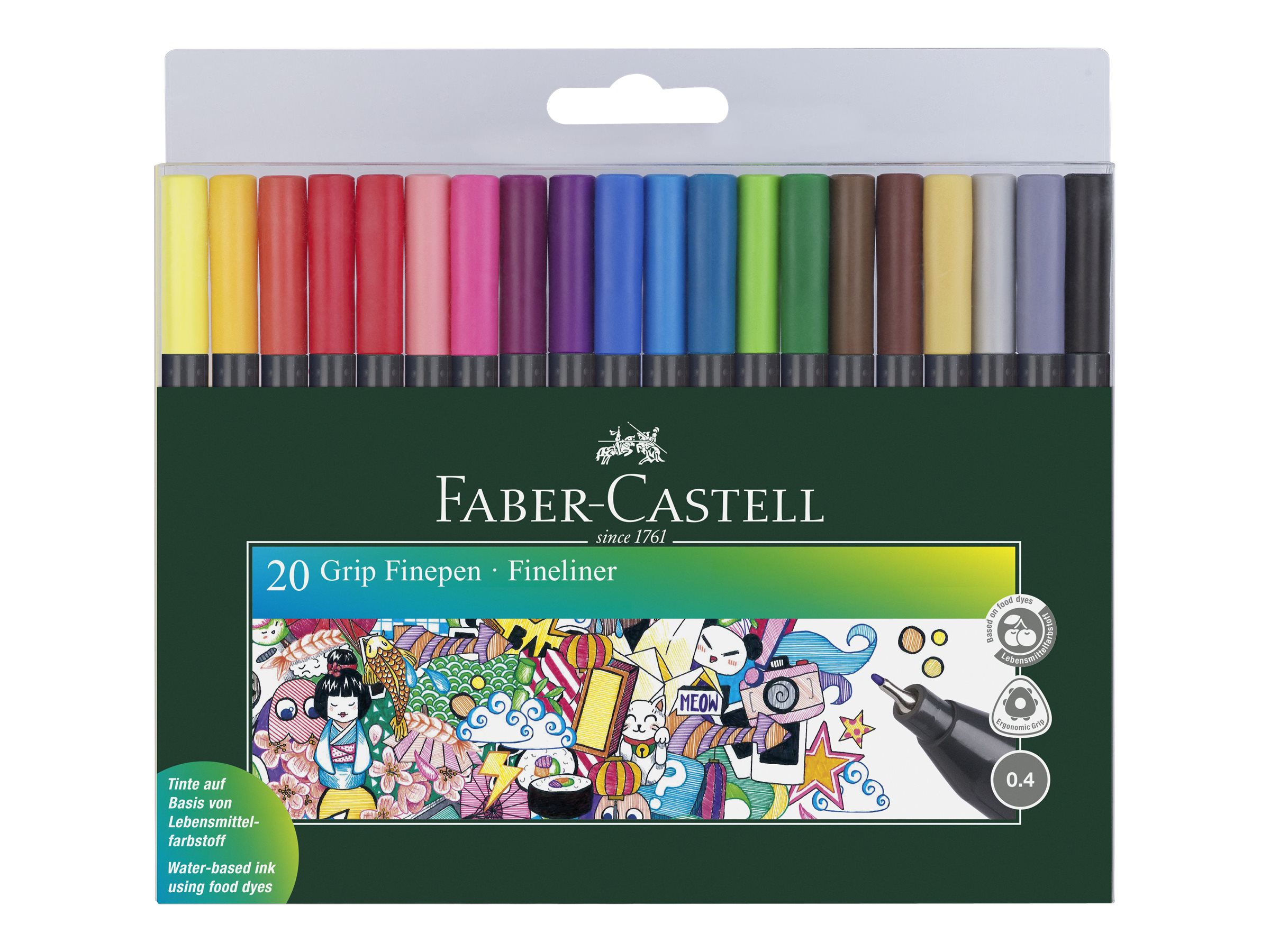 FABER-CASTELL Grip Fineliner farbsortiert 0,4 mm, 1 St. FABER-CASTELL Grip Fineliner farbsortiert 0,4 mm, 1 St.