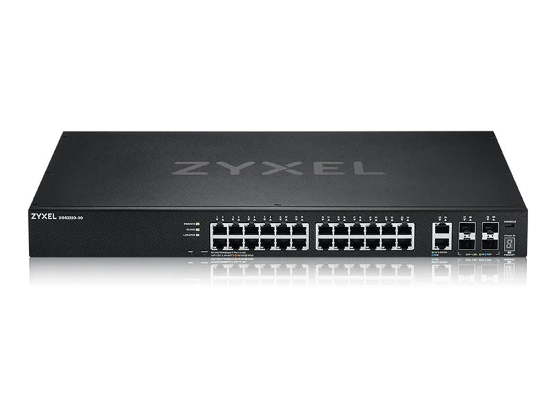 ZYXEL XGS2220-30 L3 Access Switch 24x1G RJ45 2x10mG RJ45 4x10G SFP+ Uplink incl. 1Year NebulaFlex Pro ZYXEL XGS2220-30 L3 Access Switch 24x1G RJ45 2x10mG RJ45 4x10G SFP+ Uplink incl. 1Year NebulaFlex Pro
