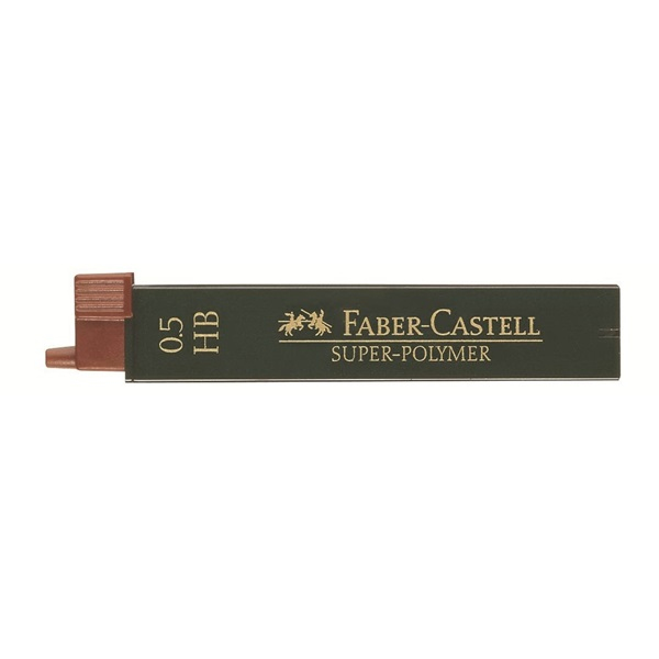 FABER-CASTELL SUPER-POLYMER Feinminen-Bleistiftminen schwarz HB 0,5 mm, 12 St. FABER-CASTELL SUPER-POLYMER Feinminen-Bleistiftminen schwarz HB 0,5 mm, 12 St.